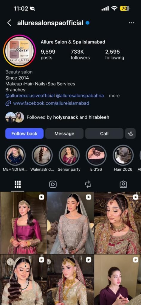 @alluresalonspaofficial profile screenshot
